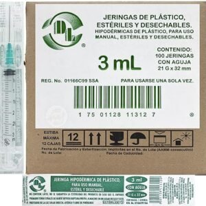 JERINGA G DE PLASTICO 3 ML