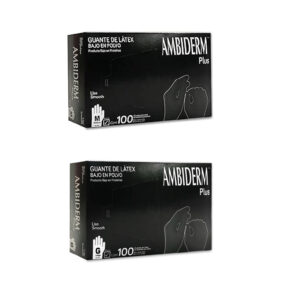 Guante negro bajo polvo ambiderm plus