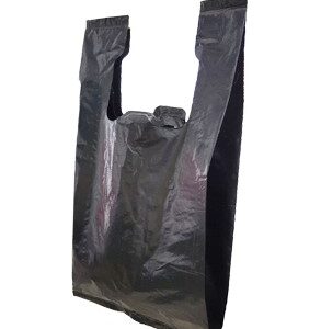 Bolsa asa poli papel negra mini # 1 2 3 4 5