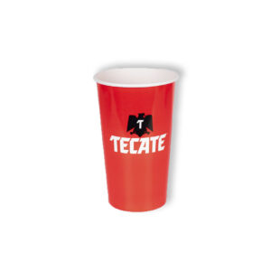 Vaso de cerveza tecate