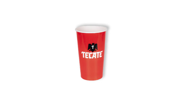 Vaso de cerveza tecate